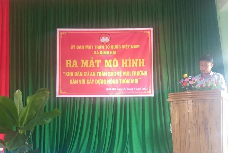Ủy ban Mặt trận Tổ quốc Việt Nam xã Bình Hải ra mắt mô hình “Bảo vệ môi trường gắn với xây dựng nông thôn mới”