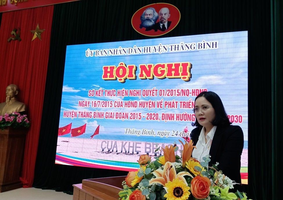 Thăng Bình tổ chức hội nghị sơ kết thực hiện Nghị quyết  HĐND huyện về phát triển du lịch trên địa bàn giai đoạn 2015 – 2020