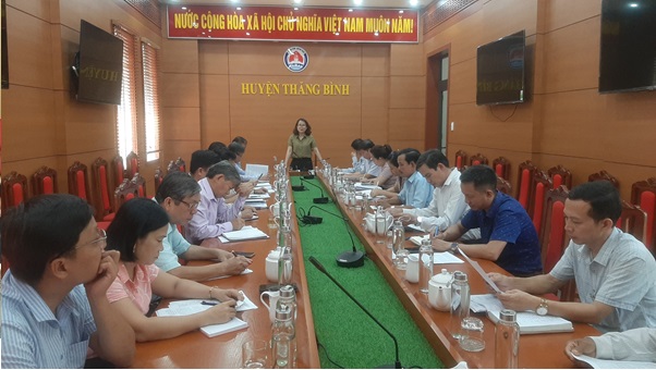Sở Nội vụ làm việc với huyện Thăng Bình về triển khai sắp xếp đơn vị hành chính cấp xã, giai đoạn 2023 - 2025
