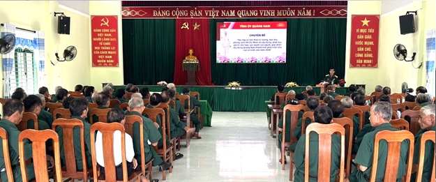Hơn 100 hội viên Cựu chiến binh xã Bình Hải học tập chuyên đề năm 2024