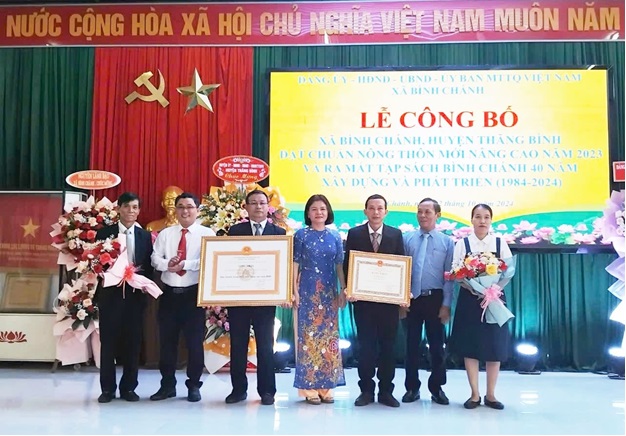 Xã Bình Chánh công bố đạt chuẩn nông thôn mới nâng cao năm 2023
